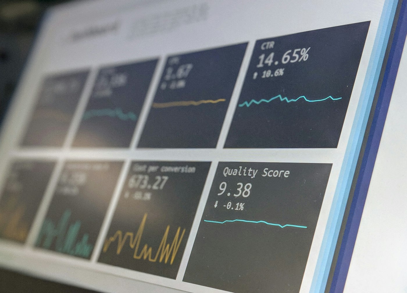 Performance metrics on screen